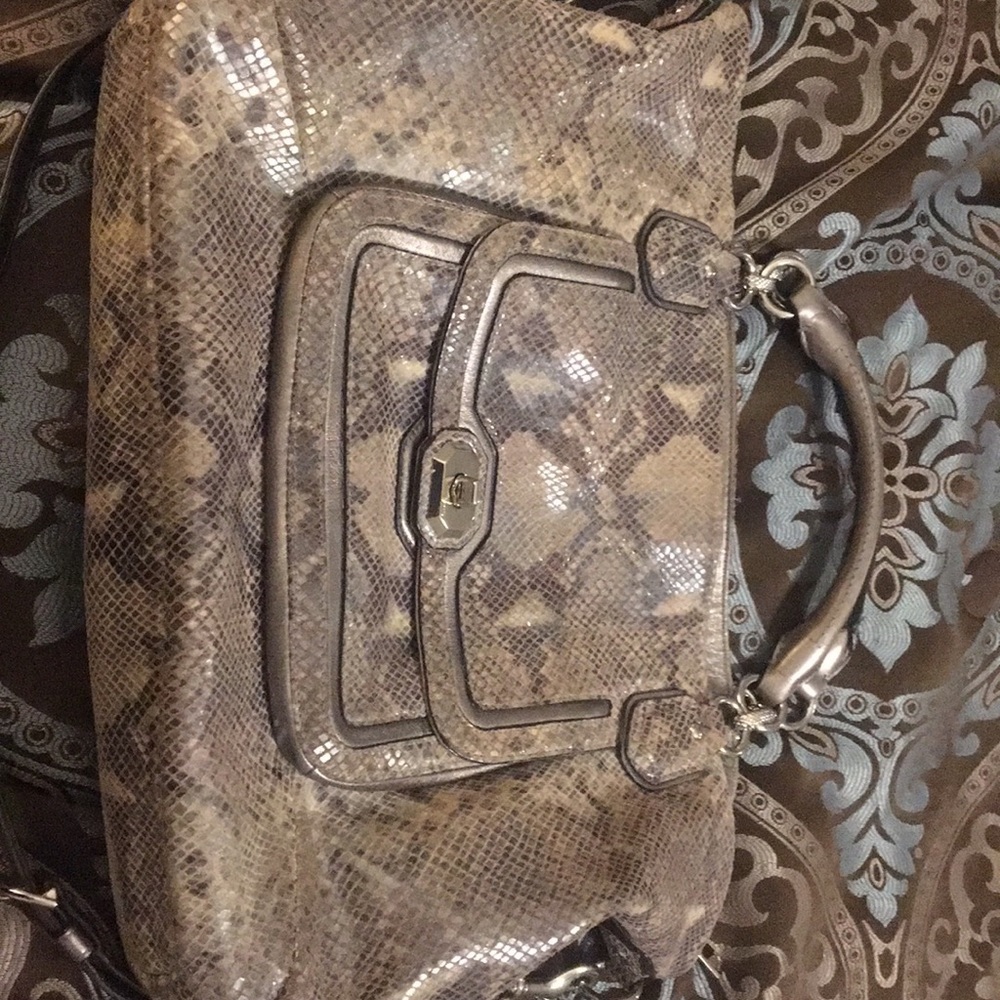 Coach Snake Embossed Satchel